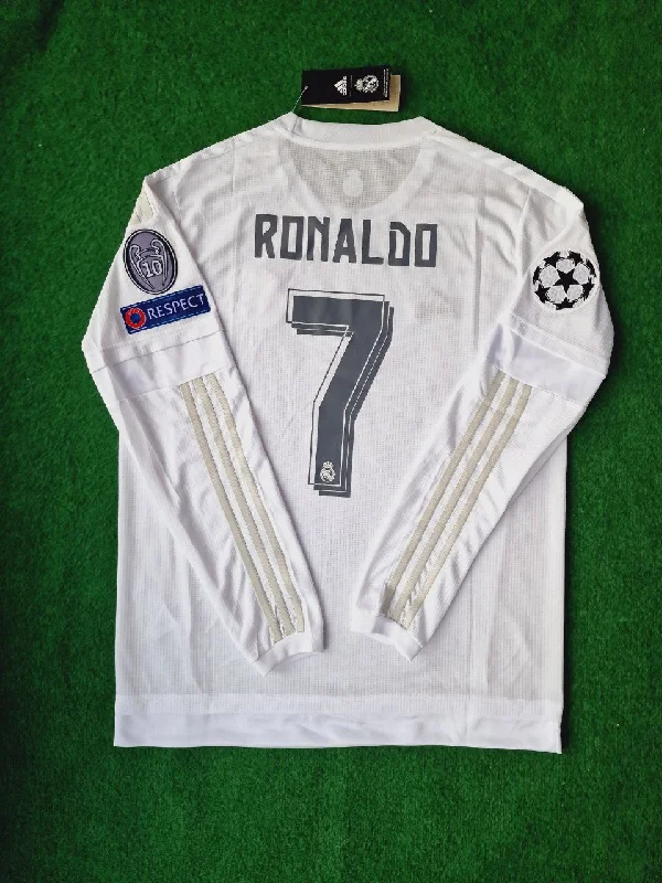 Cristiano Ronaldo Real Madrid White Retro Football Jersey