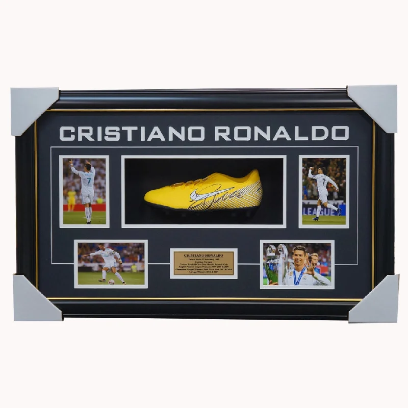 Cristiano Ronaldo Signed Real Madrid Nike Boot Box Framed UEFA Champions - 2904