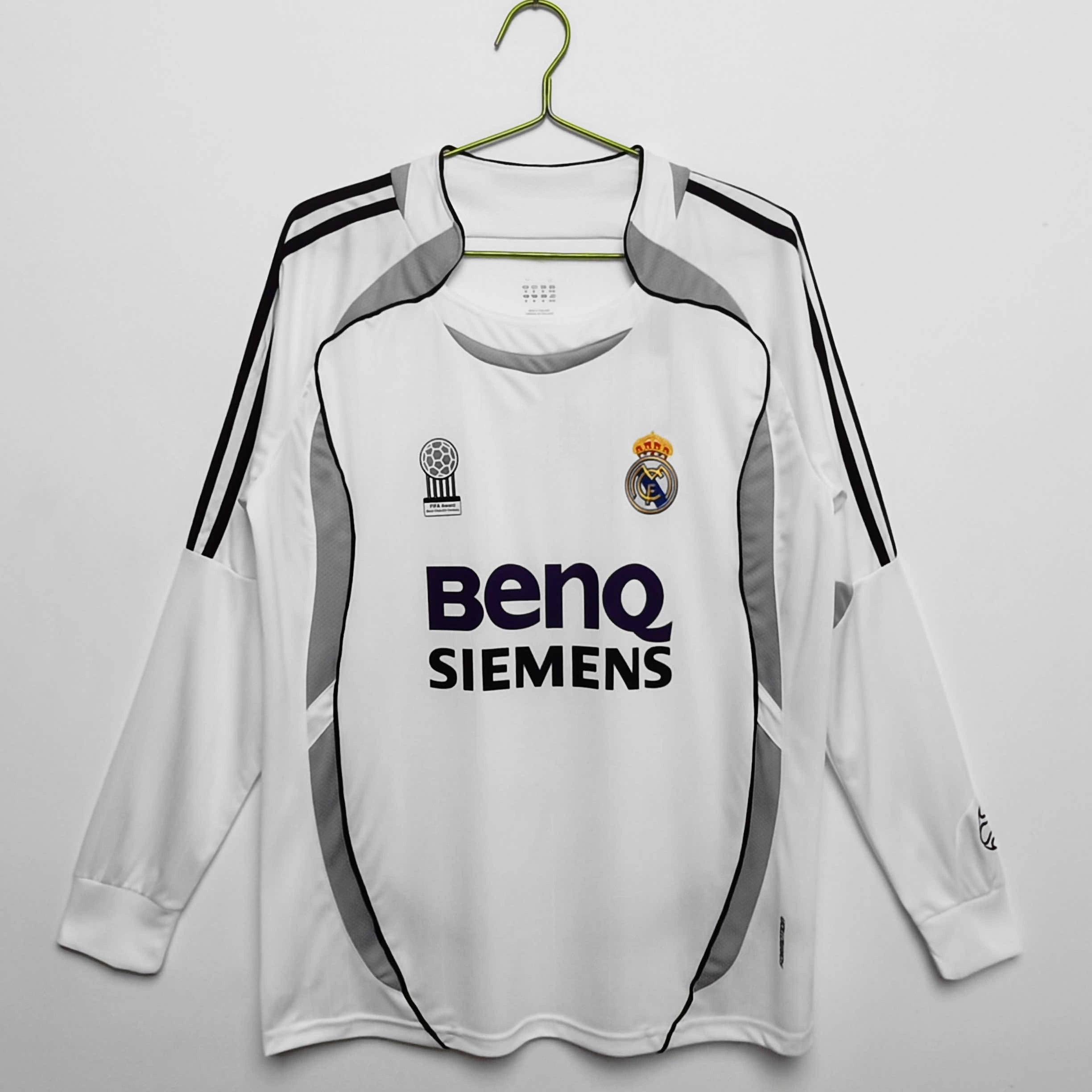 Real Madrid 2006/07 Home Jersey (BenQ Siemens) - Retro Long Sleeve Edition