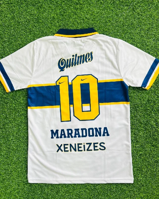 Diego Armando 81/82 Maradona Boca Juniors White Retro Jersey