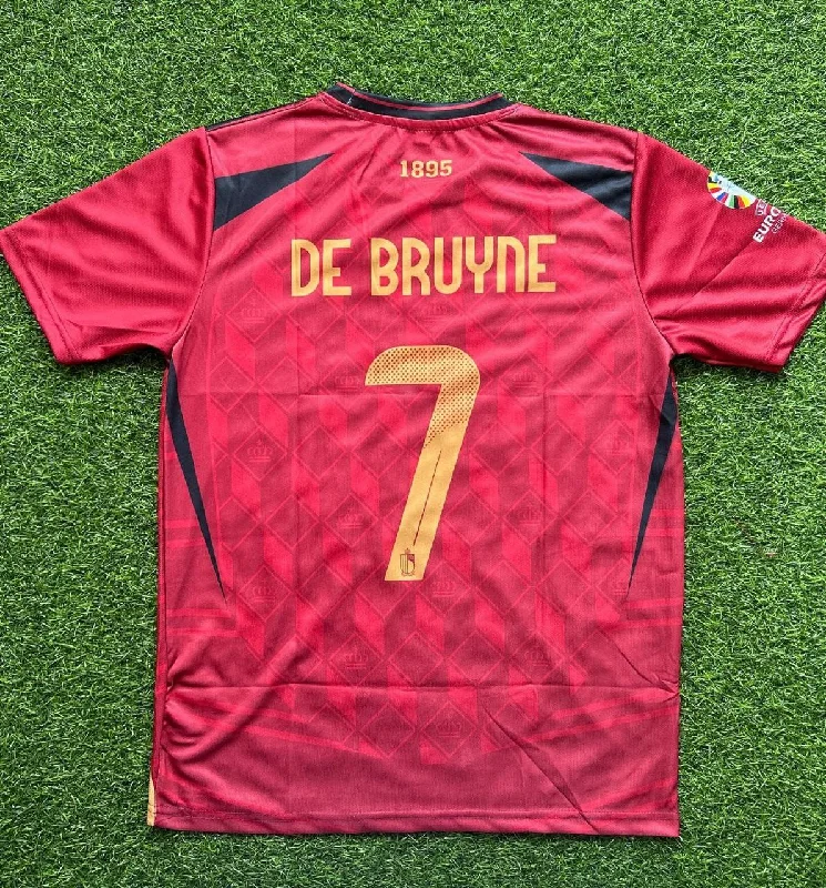 Euro 2024 Kevin De Bruyne Belgium Red Jersey