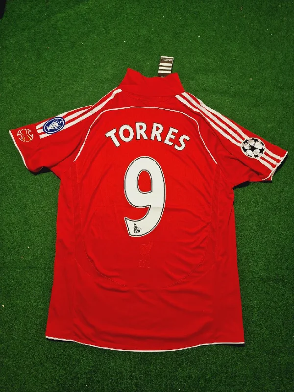 Fernando Torres Liverpool 2006 2008 Season Champions League Red Retro Football Jersey