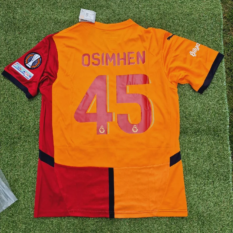 Galatasaray Osimhen Yeni Sezon UEFA Patch Sari Kirmizi 2025 Season Trikot Forma