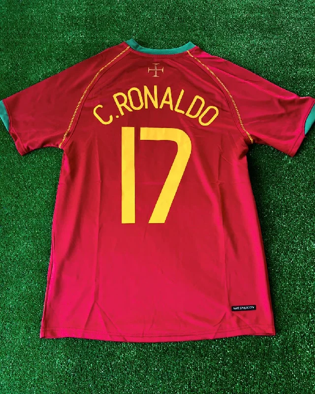 Cristiano Ronaldo Portugal EURO 2004 Retro Short-Sleeve Football Jersey