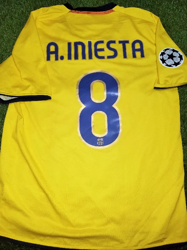 Iniesta Barcelona INIESTAZO TREBLE 2008 2009 UEFA Jersey Shirt M SKU# 286787-760