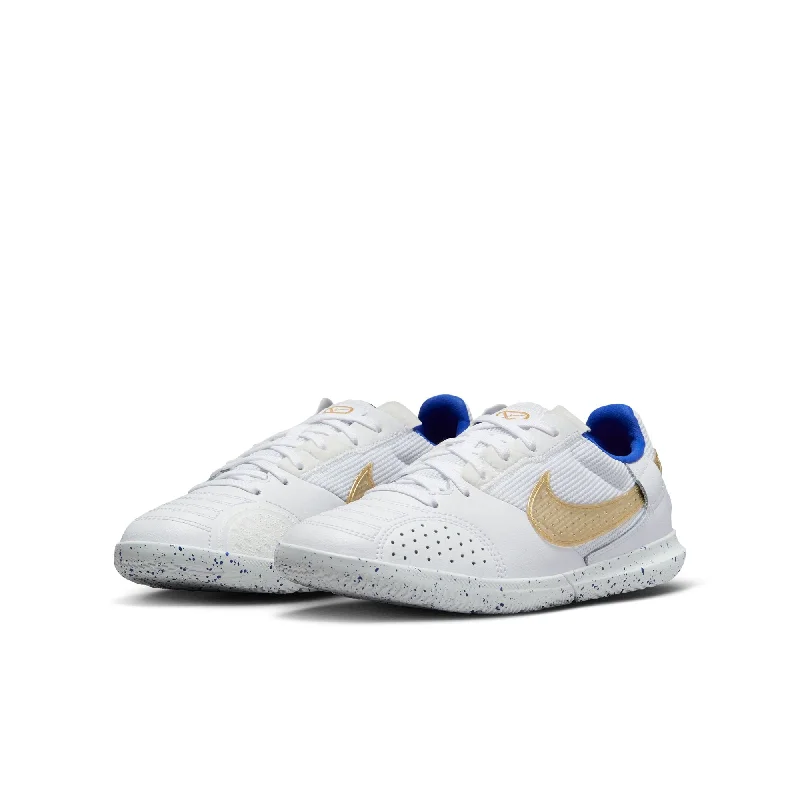 Junior Nike Streetgato IC [White/Gold/Royal]