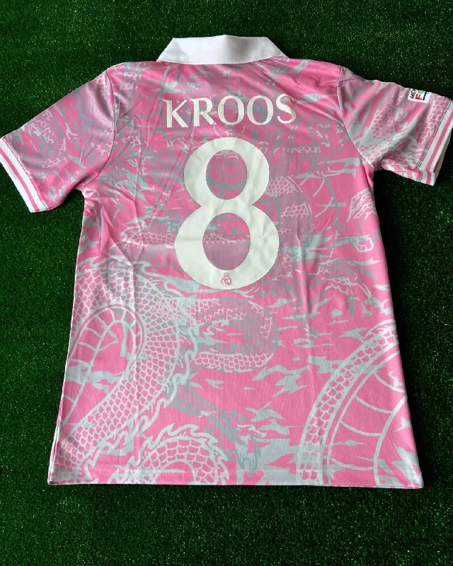 Toni Kroos Real Madrid Pink Dragon Special Jersey Maillot Trikot Maglia