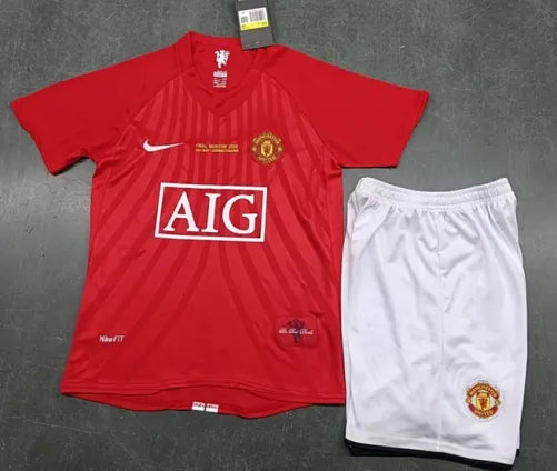 Manchester United 2009 Moscow Final Kids Children Home Jersey