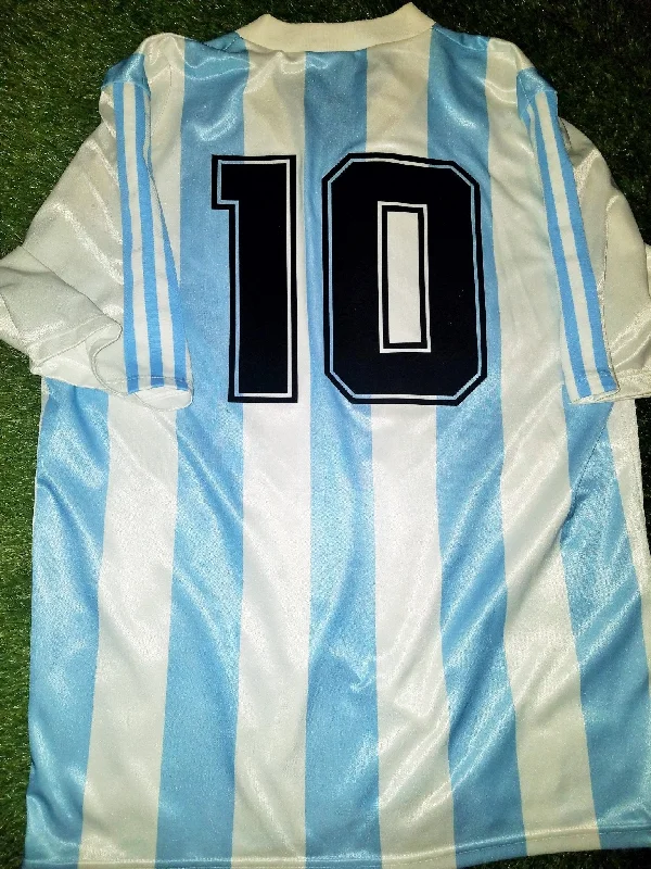 Maradona Argentina Adidas 1990 1991 1992 Home Jersey Shirt Camiseta Maglia L