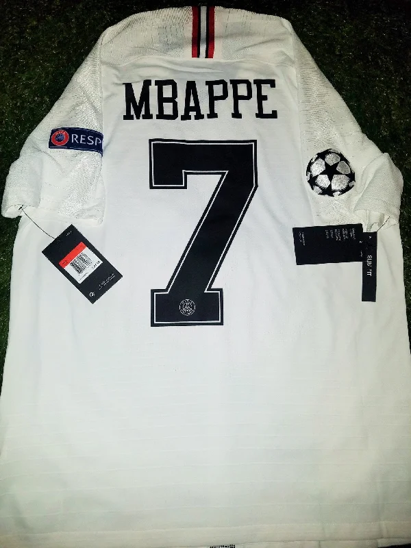 Mbappe Psg Paris Saint Germain JORDAN VAPORKNIT PLAYER ISSUE 2018 2019 White Jersey SKU# 918923-102 BNWT L