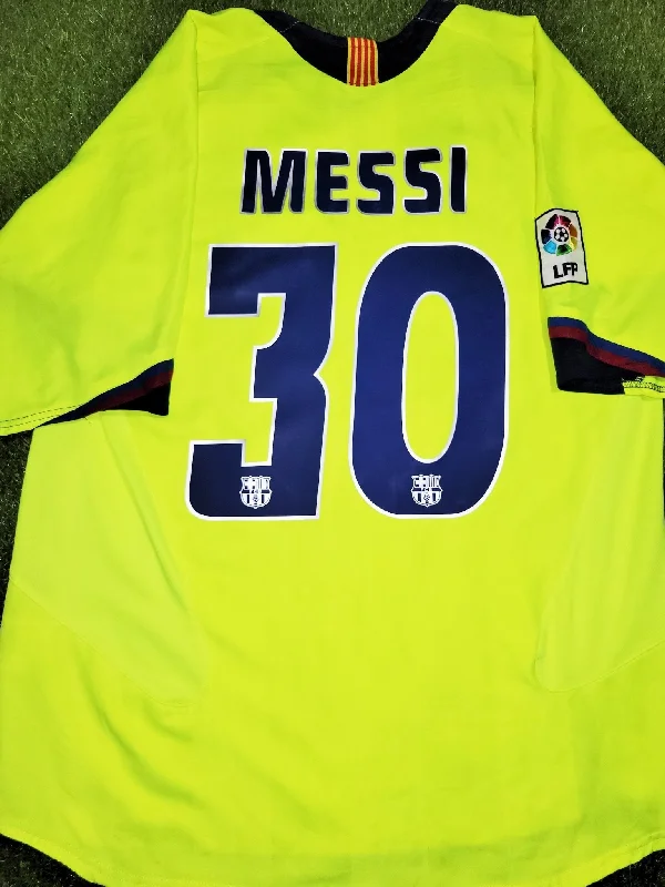 Messi Barcelona 2005 2006 Away Soccer Jersey Shirt L SKU# 195971