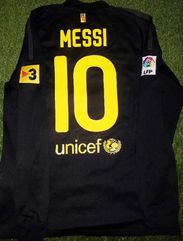 Messi Barcelona 2011 2012 Black Long Sleeve Jersey Shirt Camiseta Trikot M SKU# 419881-010