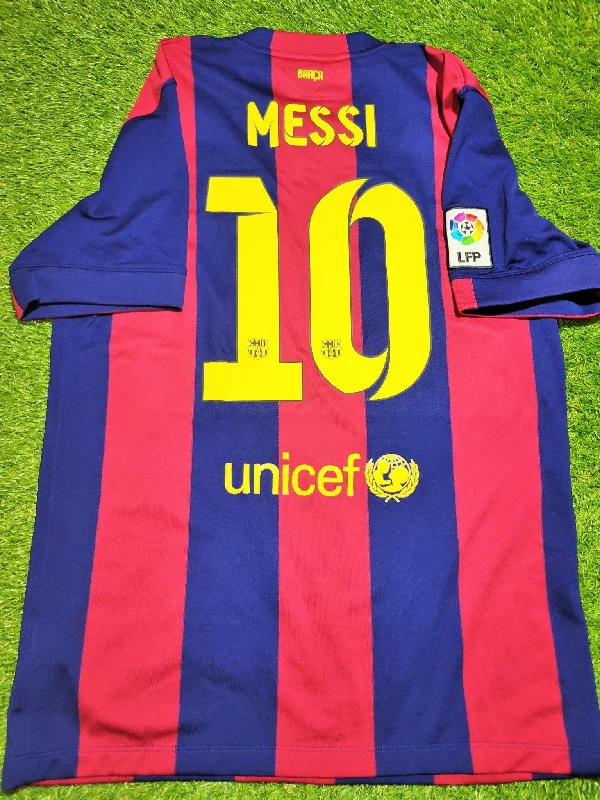 Messi Barcelona 2014 2015 TREBLE SEASON Jersey Shirt Camiseta L SKU# 610594-422