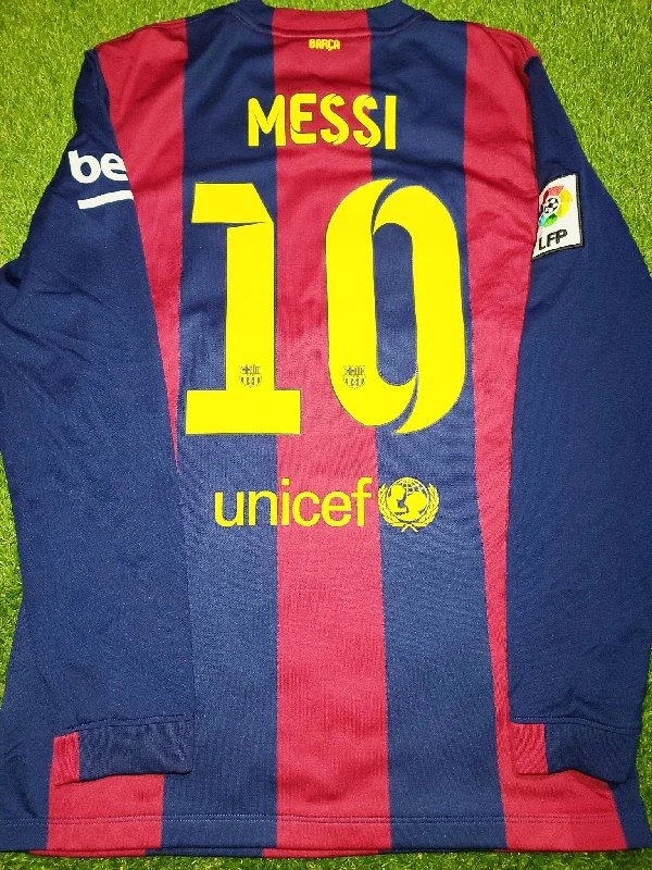 Messi Barcelona 2014 2015 TREBLE SEASON Jersey Shirt Camiseta L SKU# 618737-422