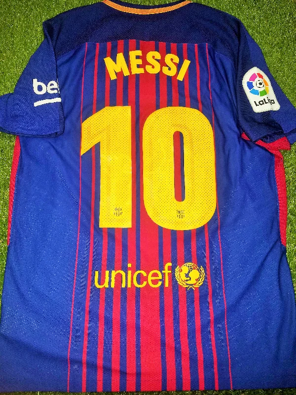 Messi Barcelona Aeroswift 2017 2018 Home PLAYER ISSUE Jersey Shirt L SKU# 847190-457