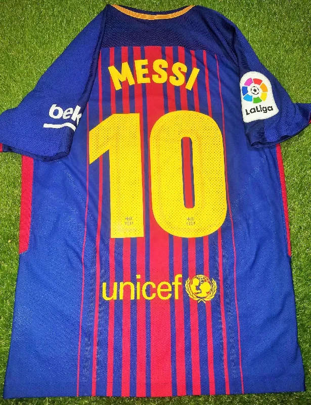 Messi Barcelona Aeroswift 2017 2018 Home PLAYER ISSUE Jersey Shirt M SKU# 847190-456