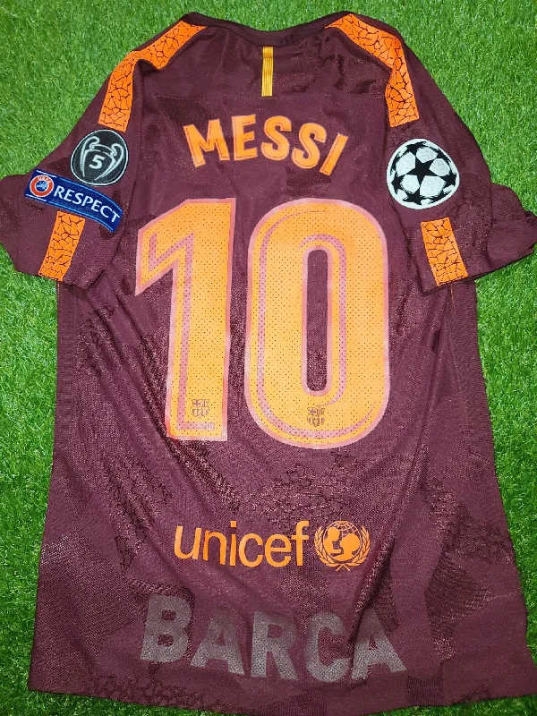 Messi Barcelona Third UEFA 2017 2018 PLAYER ISSUE Jersey Shirt M SKU# 847188-683