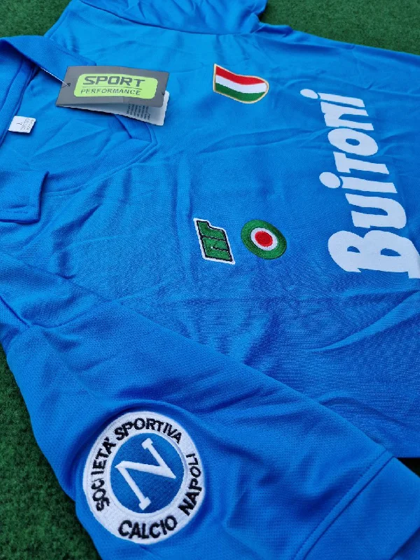 Napoli Retro Diego Armando Maradona Vintage Kollarinda Arma Football Maillot Maglia Jersey Trikot