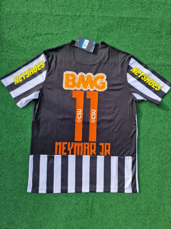 Neymar Jr Santos Fc 2009 2013 Black Retro Football Jersey