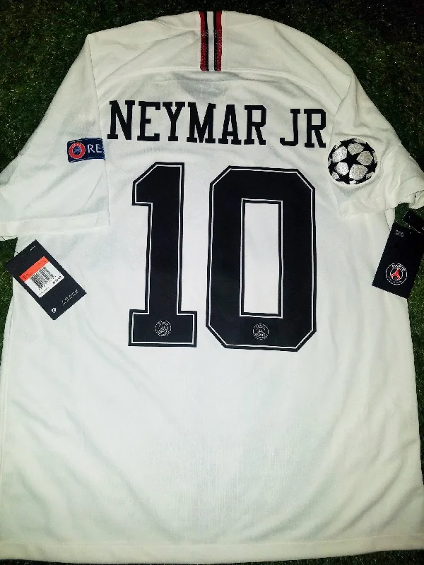 Neymar Psg Paris Saint Germain JORDAN 2018 2019 White Jersey SKU# 919010-102 BNWT L