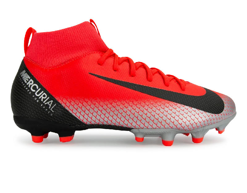 Nike Kids Mercurial CR7 Superfly 6 Academy FG/MG Bright Crimson/Black