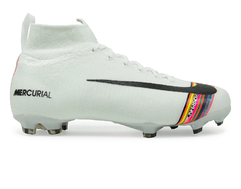 Nike Kids Mercurial Superfly 6 Elite FG White/Black/Pure Platinum