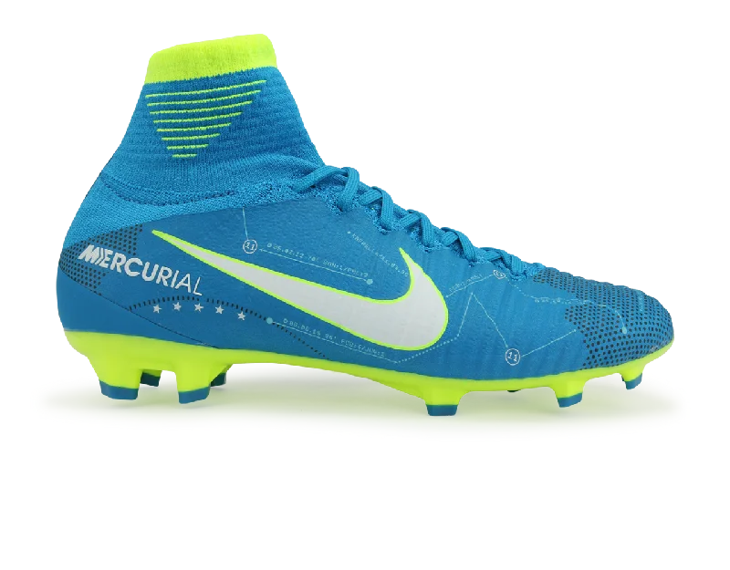 Nike Kids Mercurial Superfly DF Neymar Jr FG Blue Orbit/White