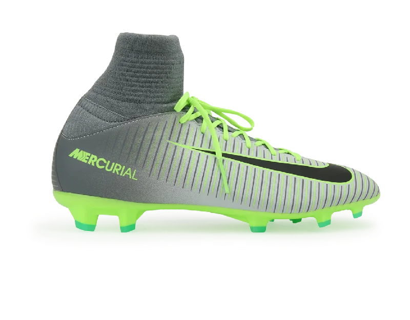 Nike Kids Mercurial Superfly V FG Pure Platinum/Black/Ghost Green