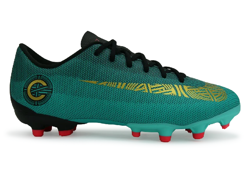 Nike Kids Mercurial Vapor 12 Academy GS CR7 FG/MG Clear Jade/Black/Hyper Turquoise