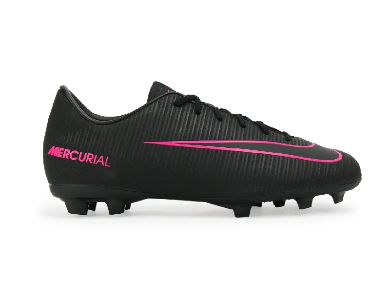 Nike Kids Mercurial Vapor XI FG Black/Black/Pink Blast