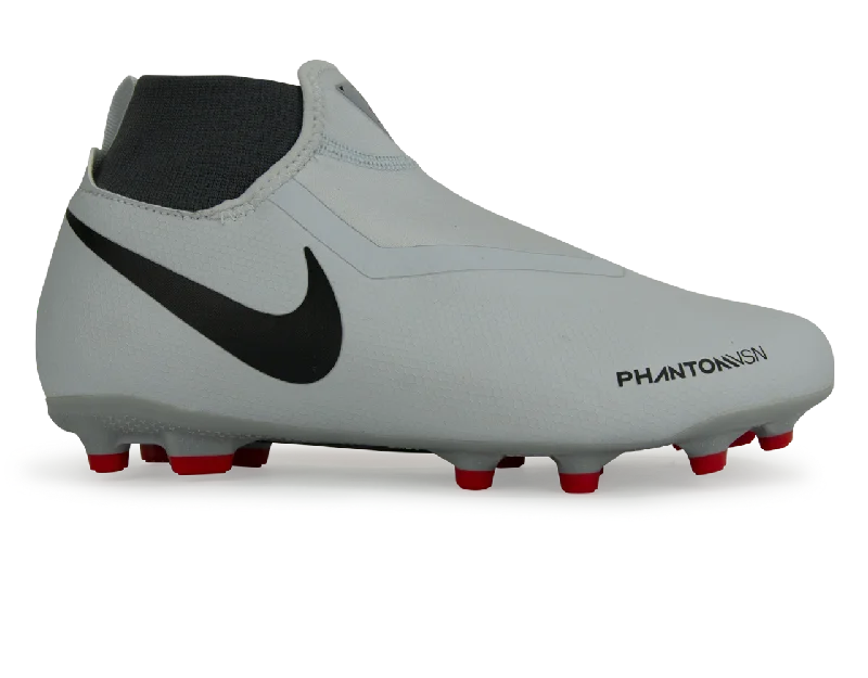 Nike Kids PhantomVSN Academy DF FG/MG Pure Platinum Black/Light Crimson/Dark Grey