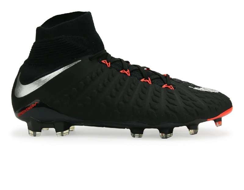 Nike Men's Hypervenom Phantom III Dynamic Fit FG Black/Metalic Silver/Anthracite