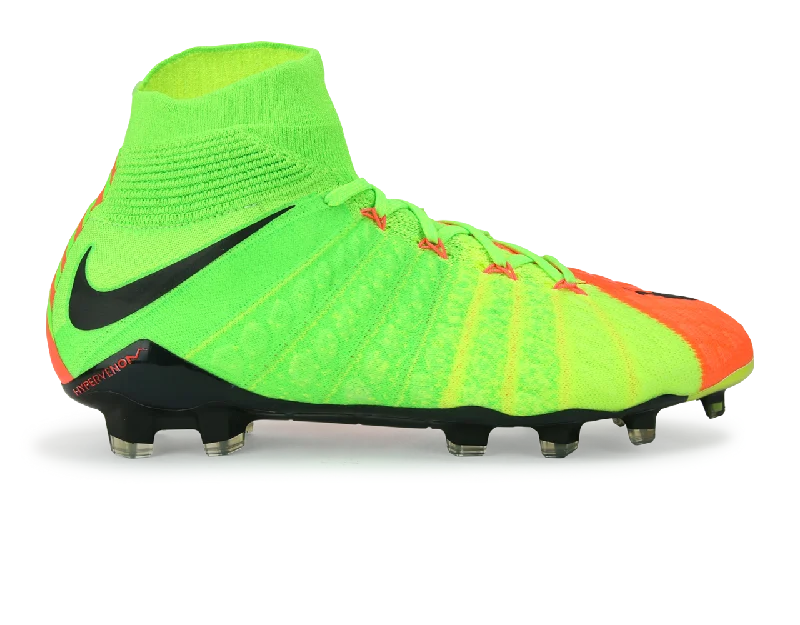 Nike Men's Hypervenom Phantom III Dynamic Fit FG Electric Green/Black/Hyper Orange