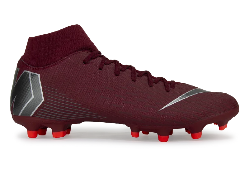 Nike Men's Mercurial Superfly 6 Academy FG/MG Team Red/Metallic Dark Grey