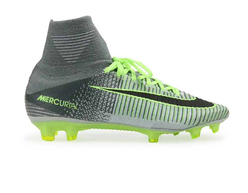 Nike Men's Mercurial Superfly V FG Pure Platinum/Black/Ghost Green