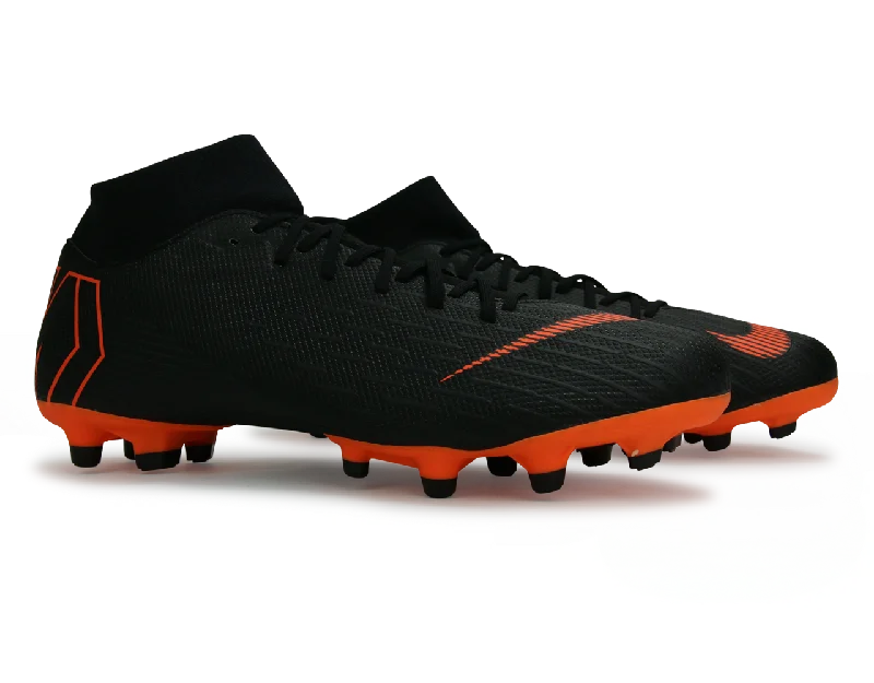 Nike Men's Mercurial Superfly VI Academy FG/MG Black/Total Orange