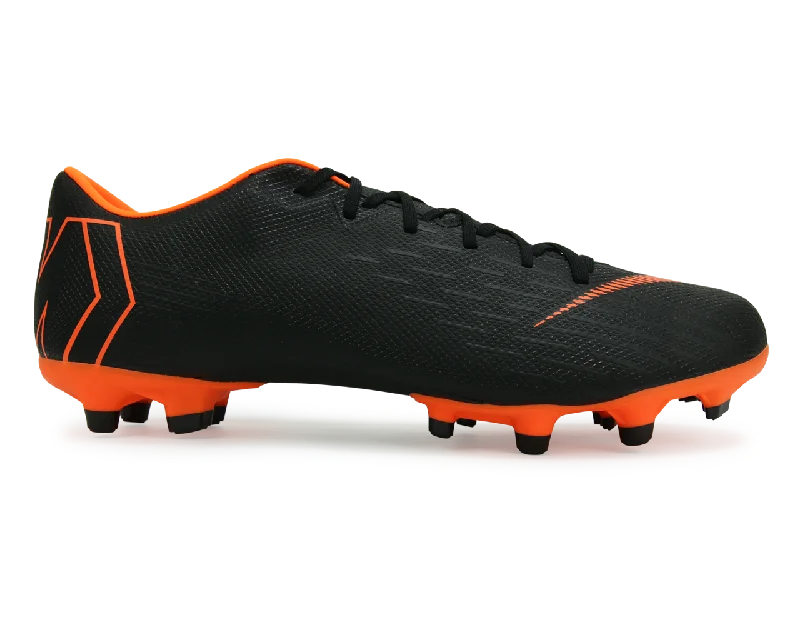 Nike Men's Mercurial Vapor 12 Academy FG/MG Black/Total Orange/White