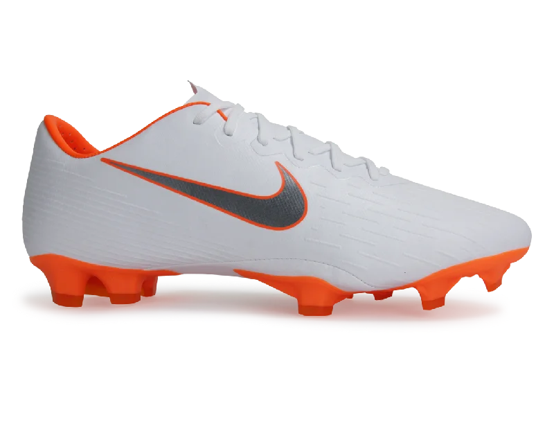 Nike Men's Mercurial Vapor 12 Pro FG White/Metalic Cool Grey/Total Orange