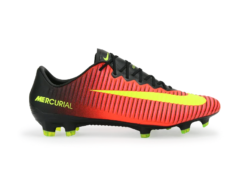 Nike Men's Mercurial Vapor XI FG Total Crimson/Volt Black/Pink Blast