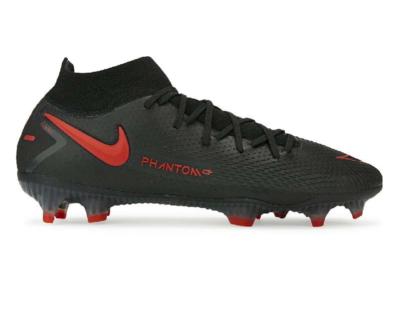 Nike Men's Phantom GT DF Elite FG Black/Dark Smoke Grey/Chile Red