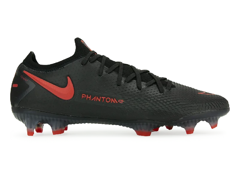 Nike Men's Phantom GT Elite FG Black/Dark Smoke Grey/Chile Red