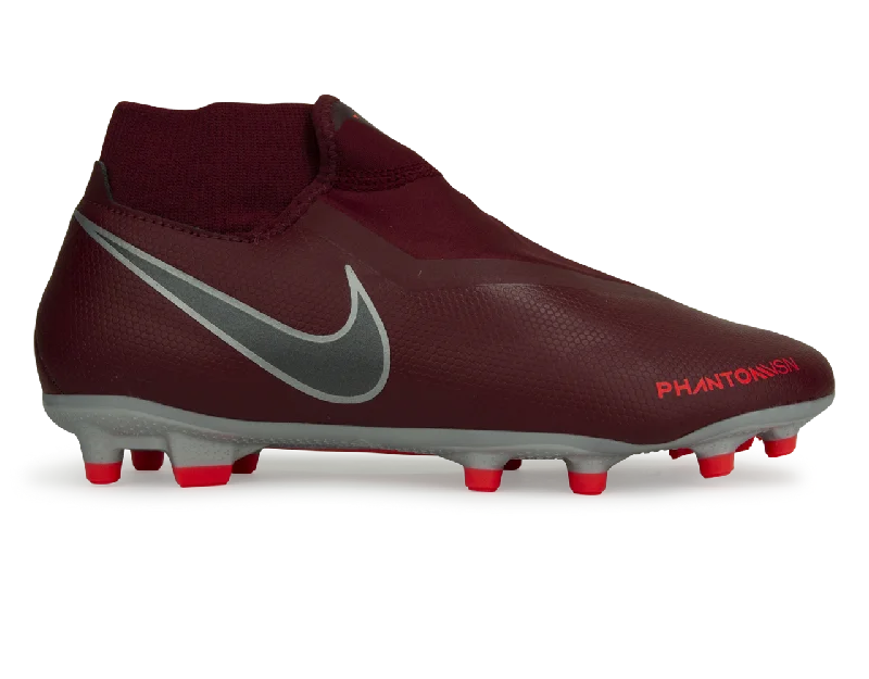 Nike Men's PhantomVSN Academy DF FG/MG Team Red/Metalic Dark Grey