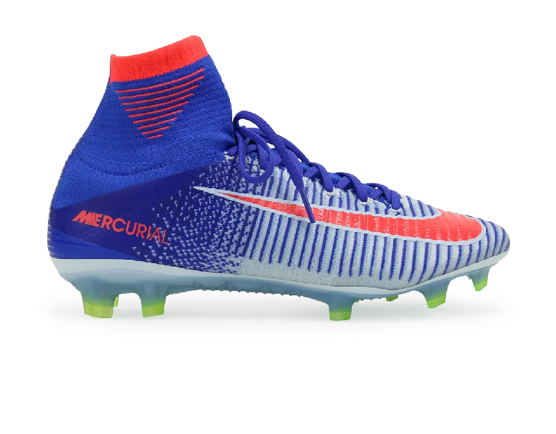 Nike Women's Mercurial Superfly V FG White/Bright Crimson/Racer Blue