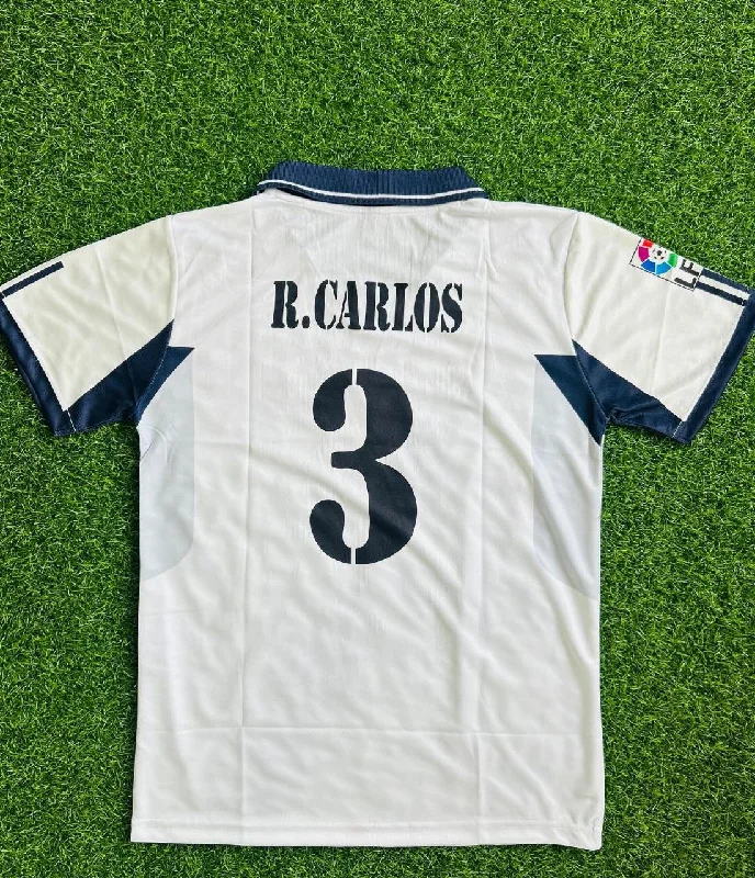 Roberto Carlos 2000-01 Real Madrid White Retro Jersey