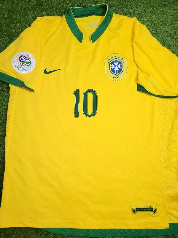 Ronaldinho Brazil 2006 World Cup Home Soccer Jersey Shirt XL SKU# 103889