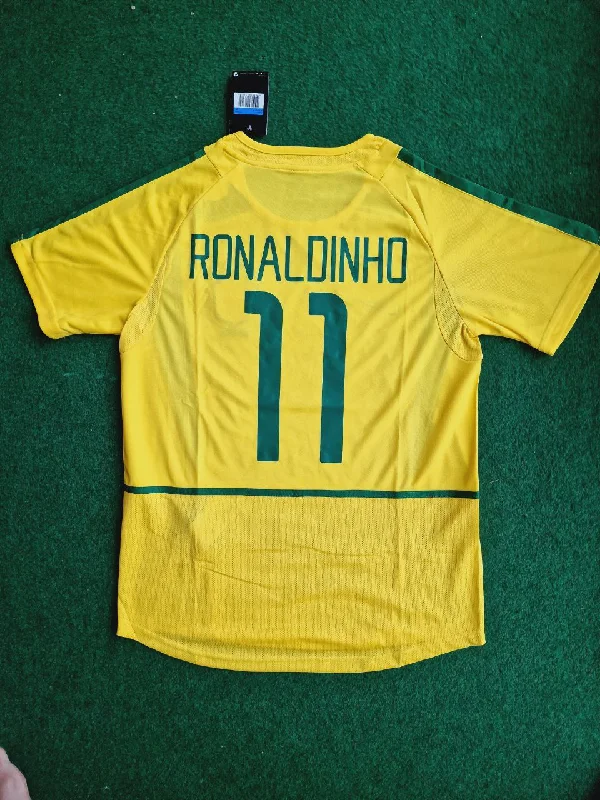 Ronaldinho Brazil 2002 World Cup Retro Football Jersey