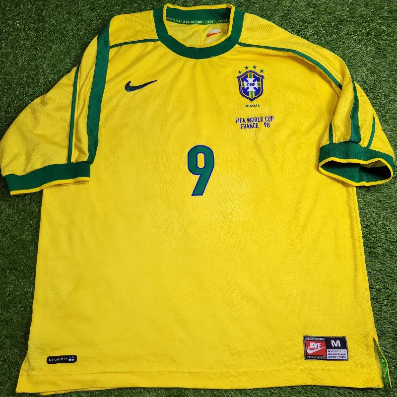 Ronaldo Brazil 1998 WORLD CUP Home Nike Soccer Jersey Shirt M