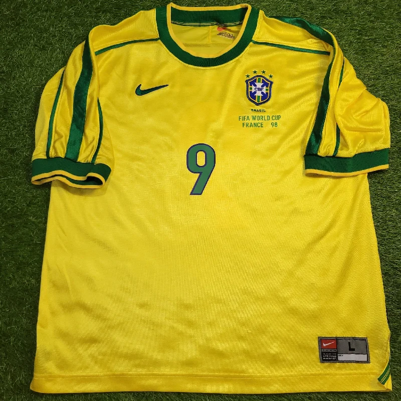 Ronaldo Brazil 1998 WORLD CUP Nike Home Soccer Jersey Shirt L