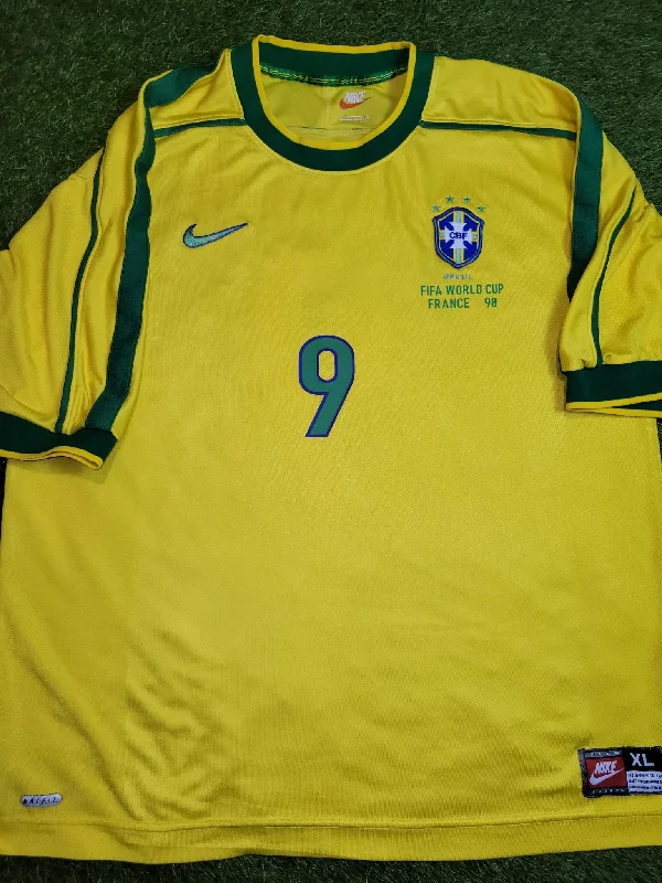 Ronaldo Brazil 1998 WORLD CUP Nike Home Soccer Jersey Shirt XL