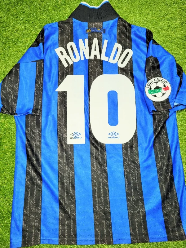 Ronaldo Inter Milan 1997 1998 DEBUT Umbro Home Soccer Jersey Shirt L